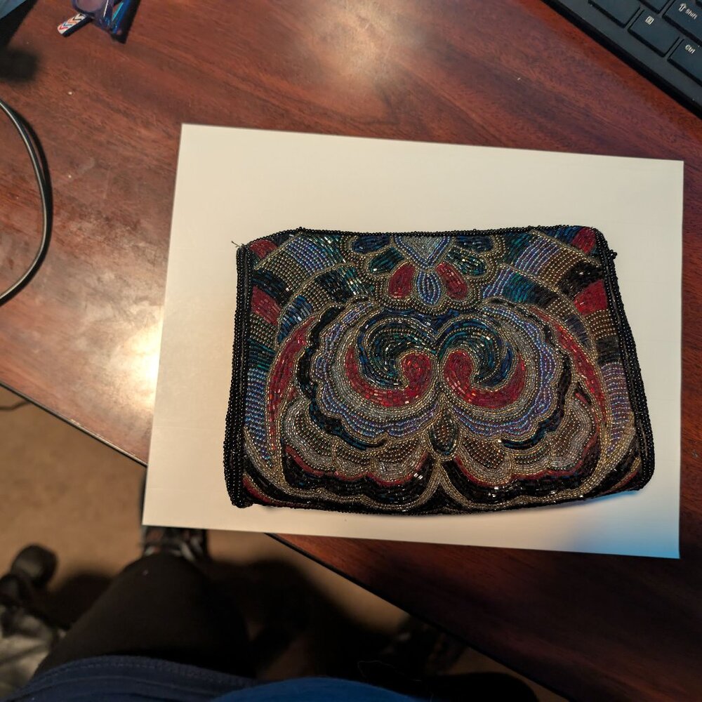 Vintage Hand Beaded Clutch